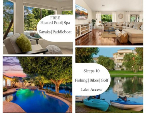 Lake Escape FREE Heated Pool Spa Fire Pit Fishing